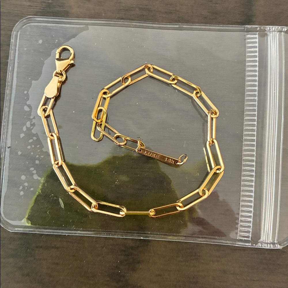 14k chunky Gold Chain Bracelet